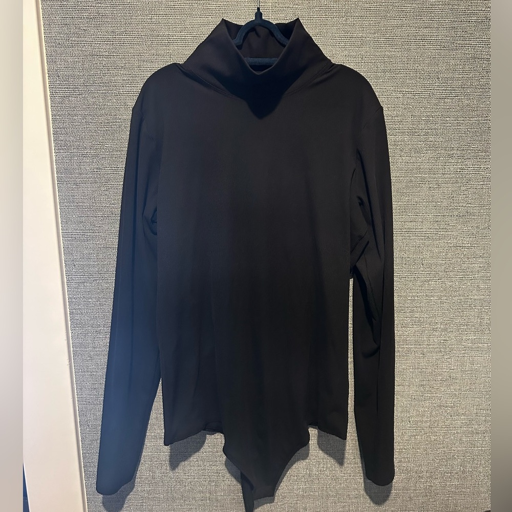 SPANX Black Ribbed Turtleneck Bodysuit